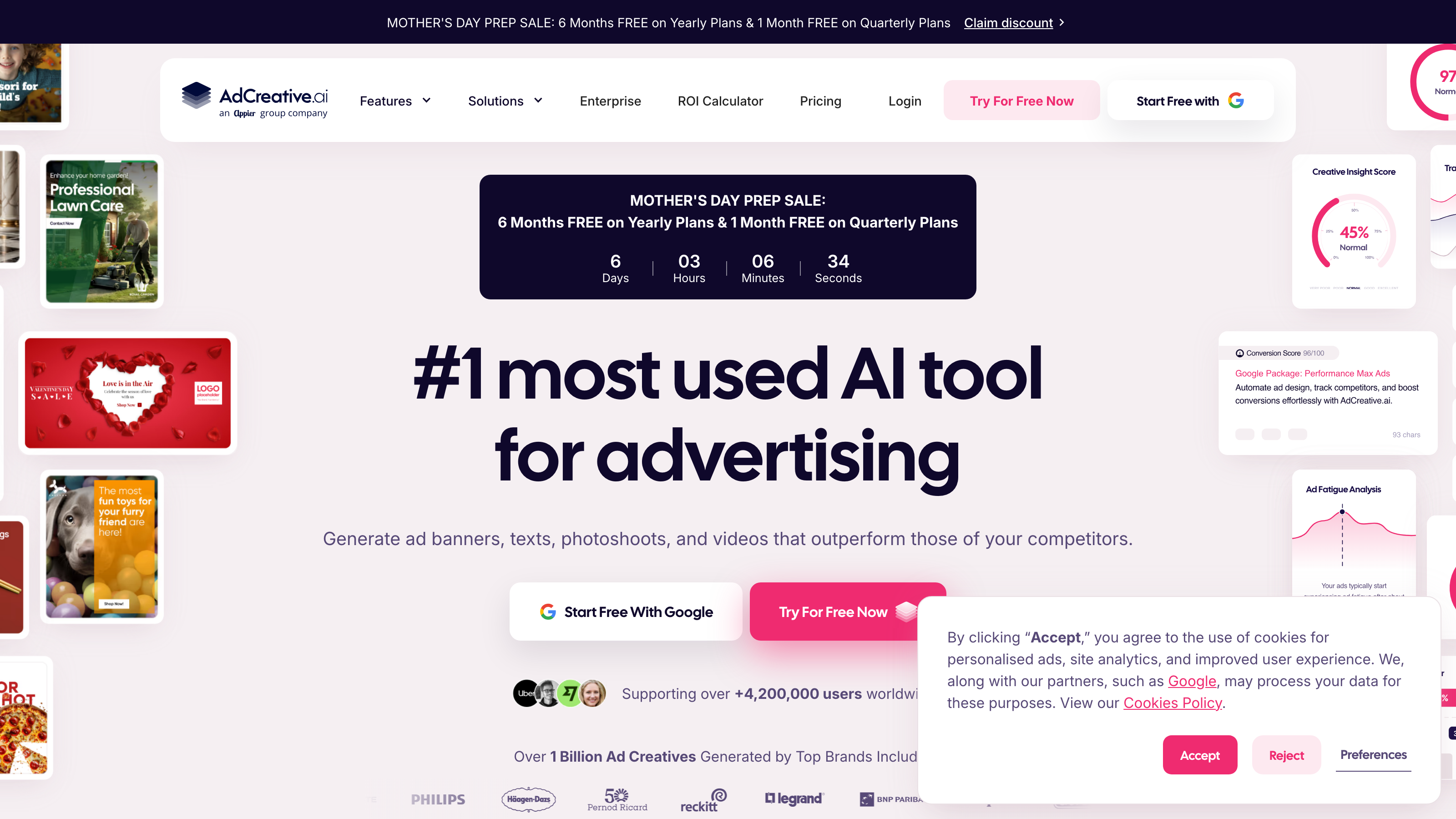 AdCreative.ai interface