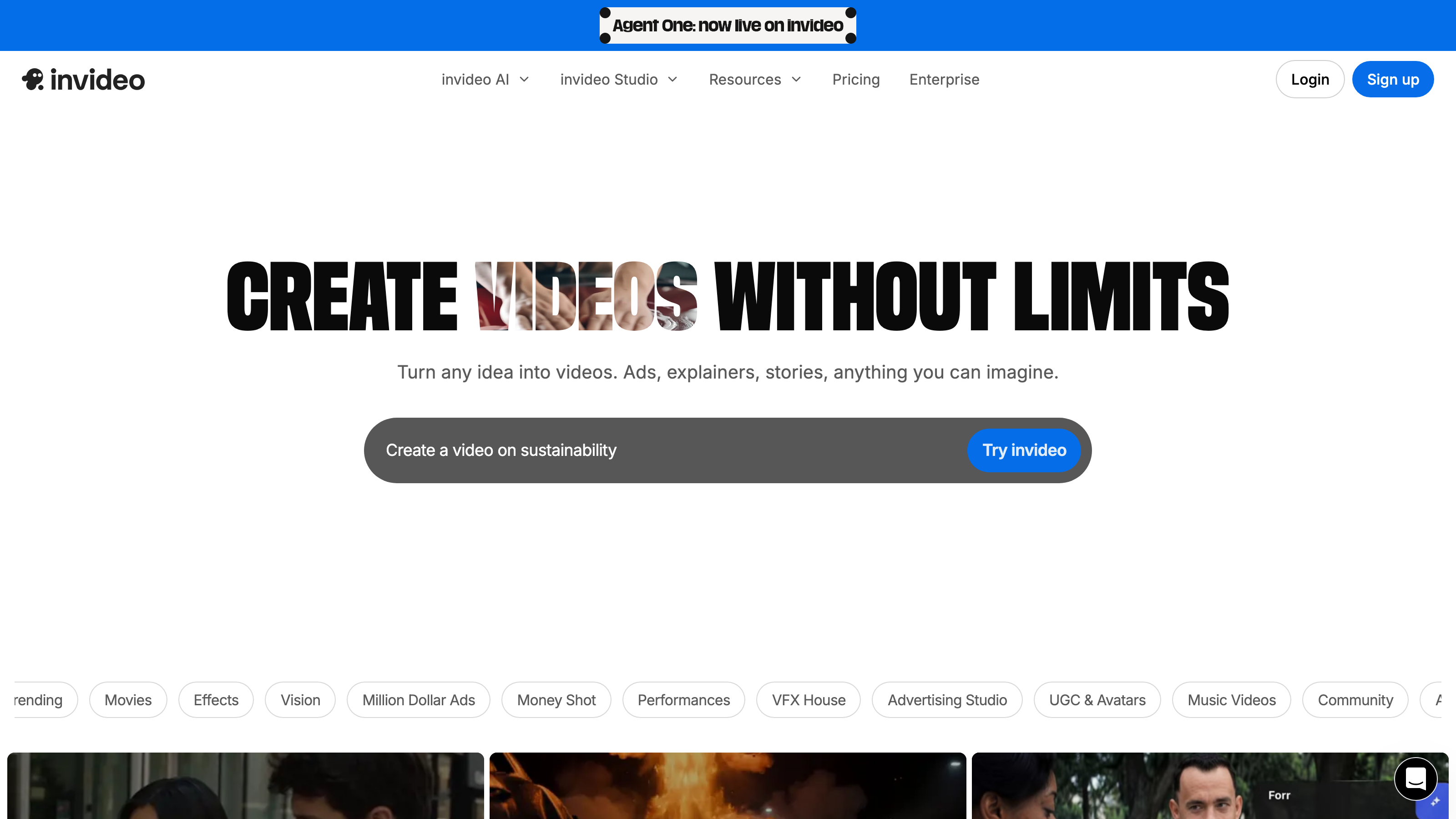 InVideo interface