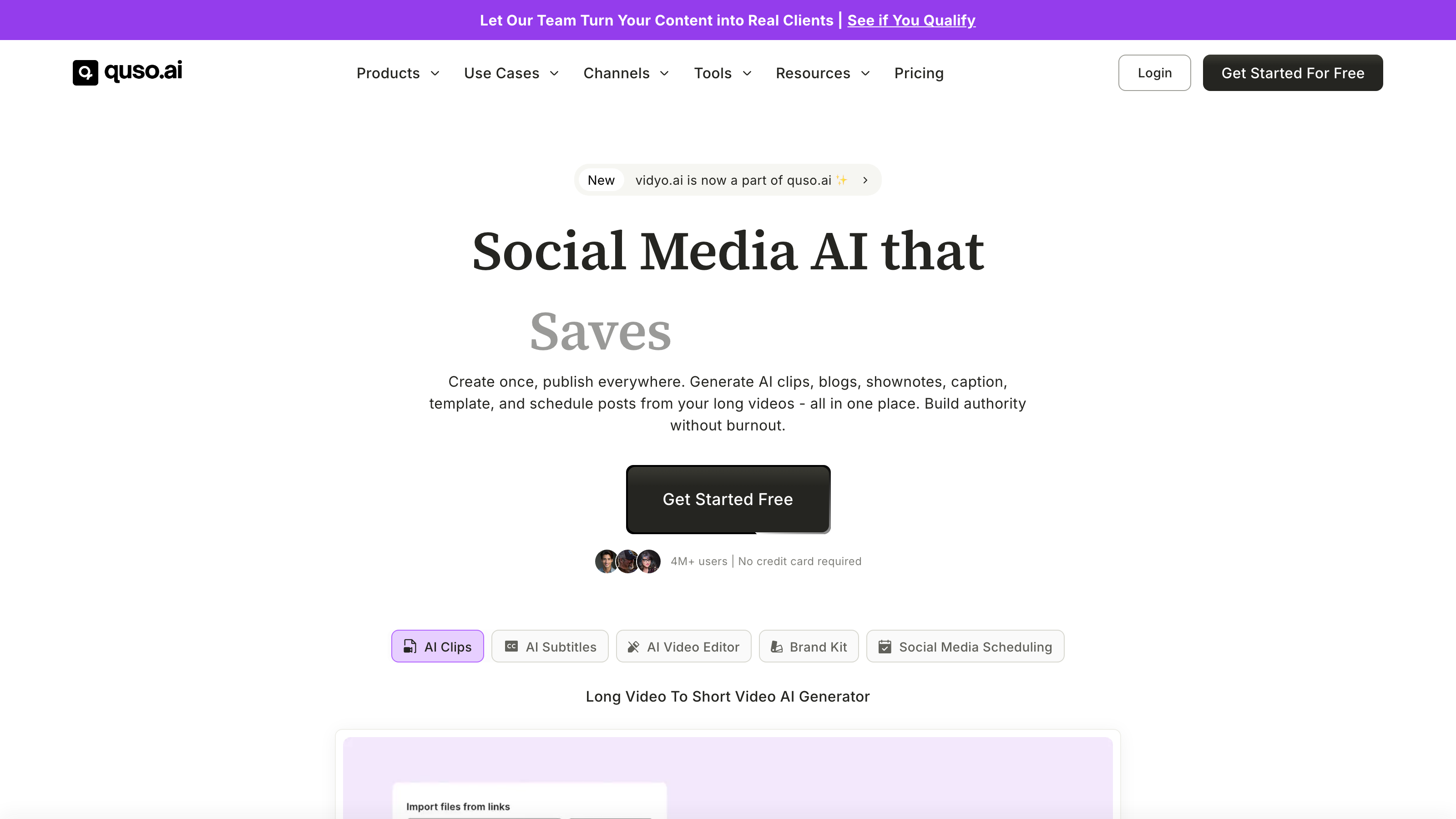 Quso AI interface