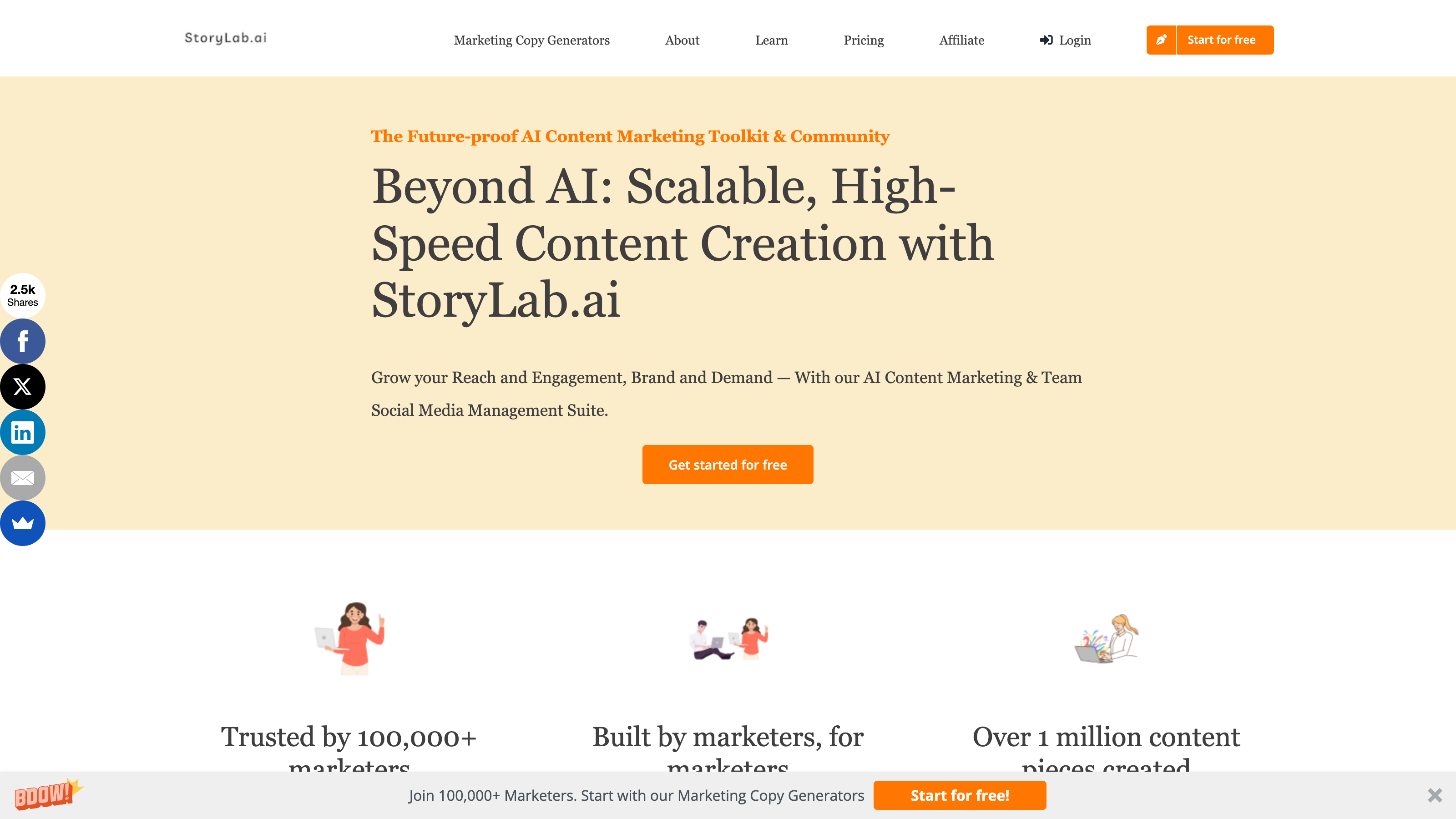 StoryLab interface