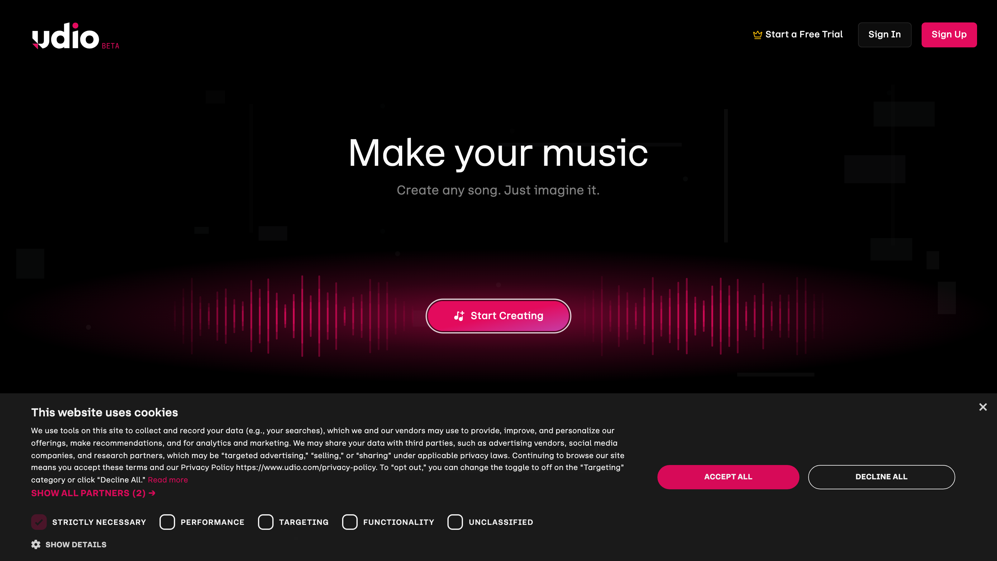 Udio interface