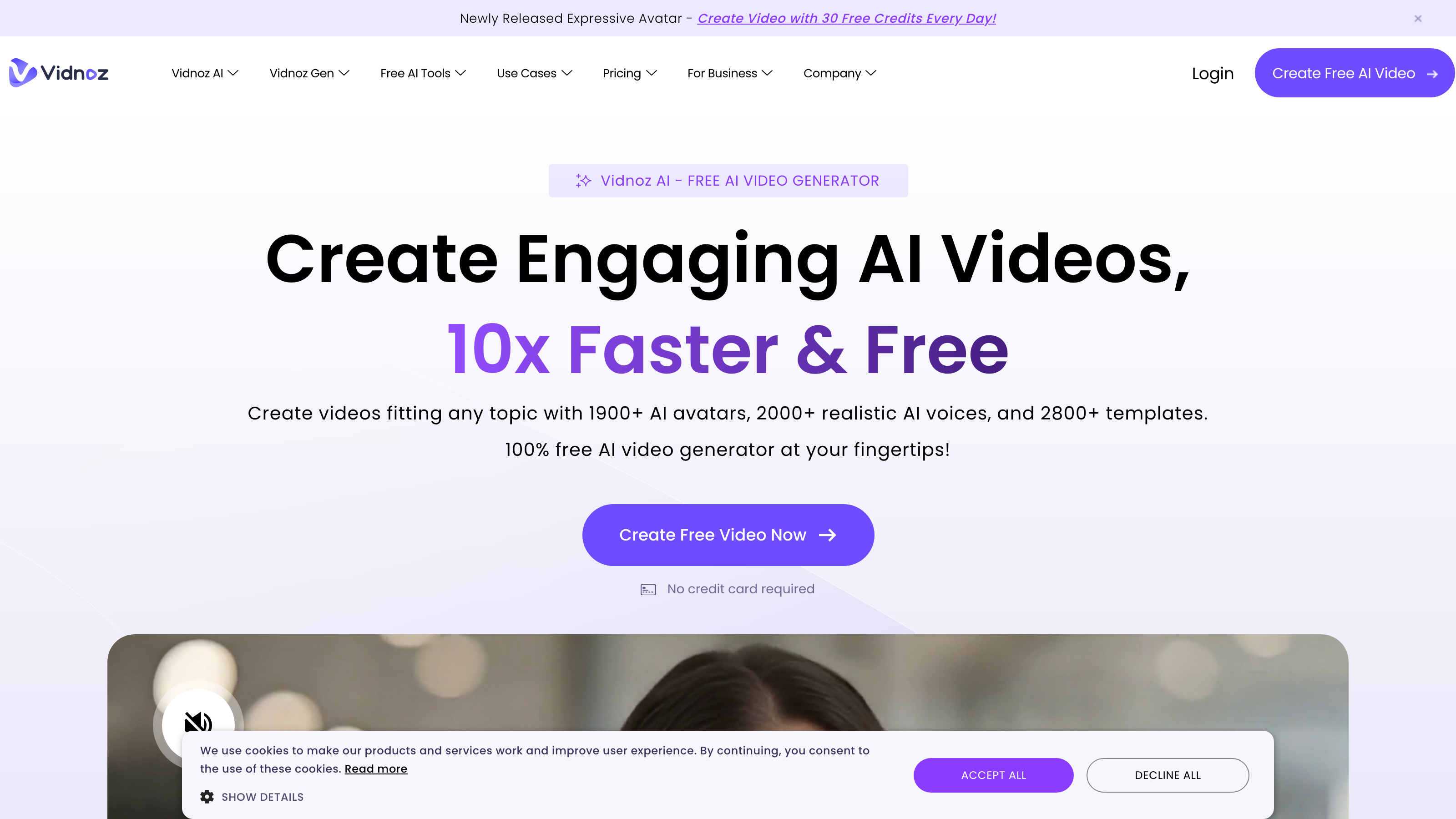 Vidnoz interface